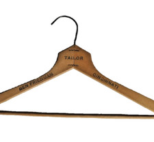 Vintage Wood Hanger Ben Friedman Tailor Cincinnati Advertisement Hanger 52 Years