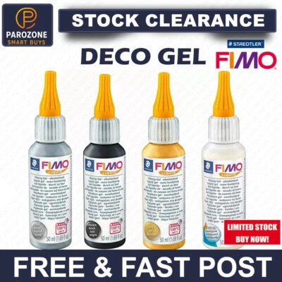 FIMO LIQUID DECO GEL 50ML 200ML OVEN HARDENING FOR POLYMER CLAY OR SCULPEY