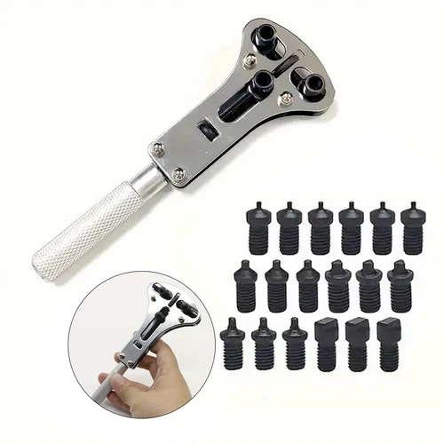 New Watch Repair Back Case Opener Wrench maker Screw Cover Remover Tool Kit UK