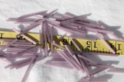 30mm Straight Purple Satin Czech Bugle Bead Crafts Jewelry Making 100 Plus pcs