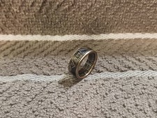 Ohio Handcrafted Washington Quarters coin ring, size 6 2002