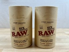RAW INNOVATION SIX SHOOTER RAW 1-1/4 SIZE CONE FILLERS - NEW, SEALED