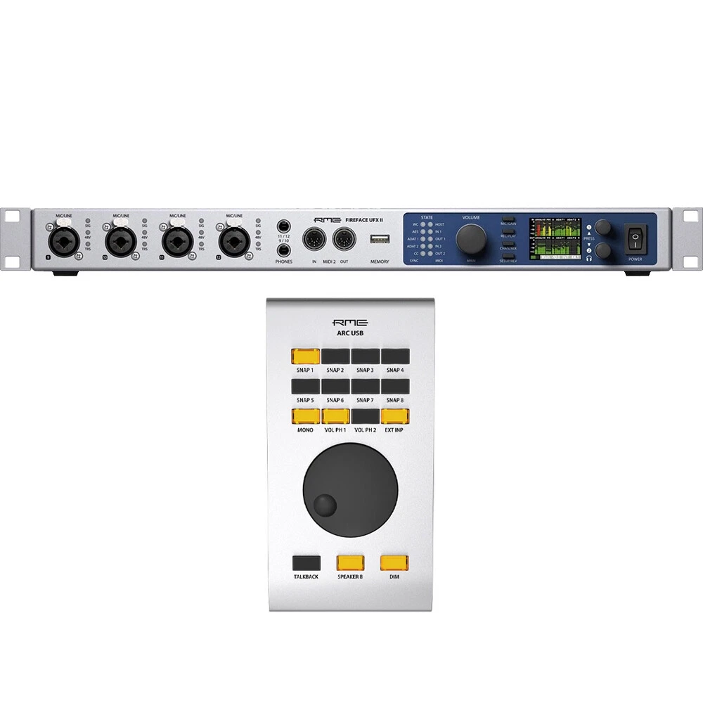 RME Fireface UFX II USB Audio Interface w/ ARC-USB Advanced Remote