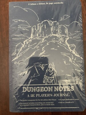 New& Sealed Dungeon Notes A 5E Player's Journal 1985 Games 2021 Trade Paperback 
