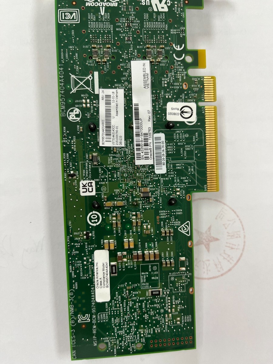 Oracle 7339763 Dual 10/25-Gigabit SFP28 Ethernet | eBay