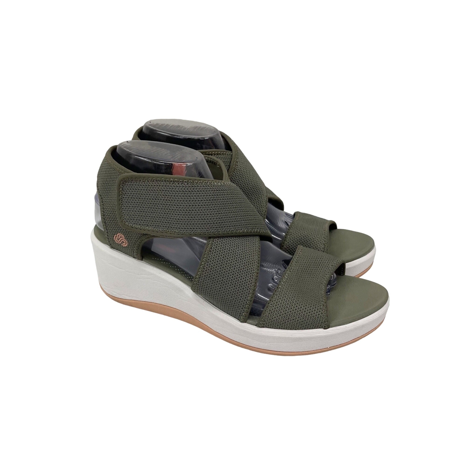 Clarks Cloudsteppers Cali Palm Wedge Adjustable Strap Sandal Shoe Womens 9  Wide | eBay