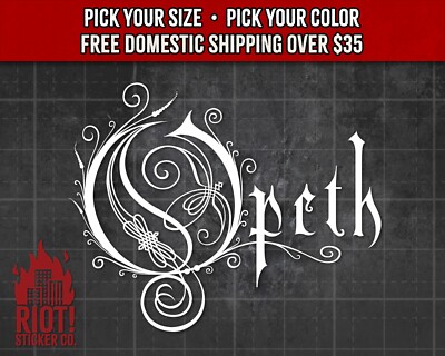 Opeth Logo Decal for Car Sticker for Laptop Yeti Progressive Death ...
