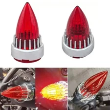 2'' Bullet Motorcycle Turn Signal Light Taillight Lens Covers Caps For Harley