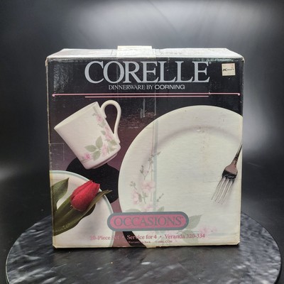 Vintage Corelle Veranda 20 Piece Set Service for 4 Retired NOS