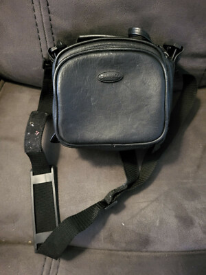 AMBICO 3-Compartment Leather Camera Bag Case with Strap