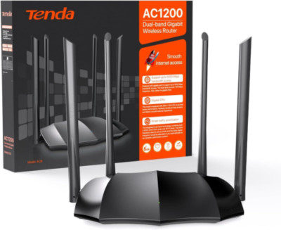 Tenda AC8 WLAN Router AC1200 - Wireless Dual Band 5GHz/2,4GHz,... 