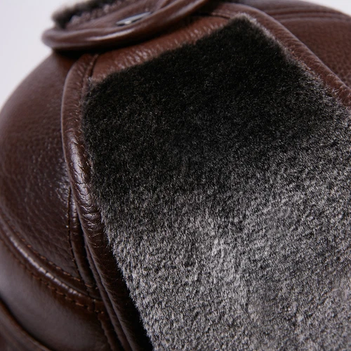 Men Leather Trapper Hat Baseball Cap Ushanka Hunting Ear Flap Winter Warm New - Bild 12 von 18