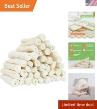 Safe Rawhide Chew Treats - 40 Count for Dental Health in Small Dogs  Puppies