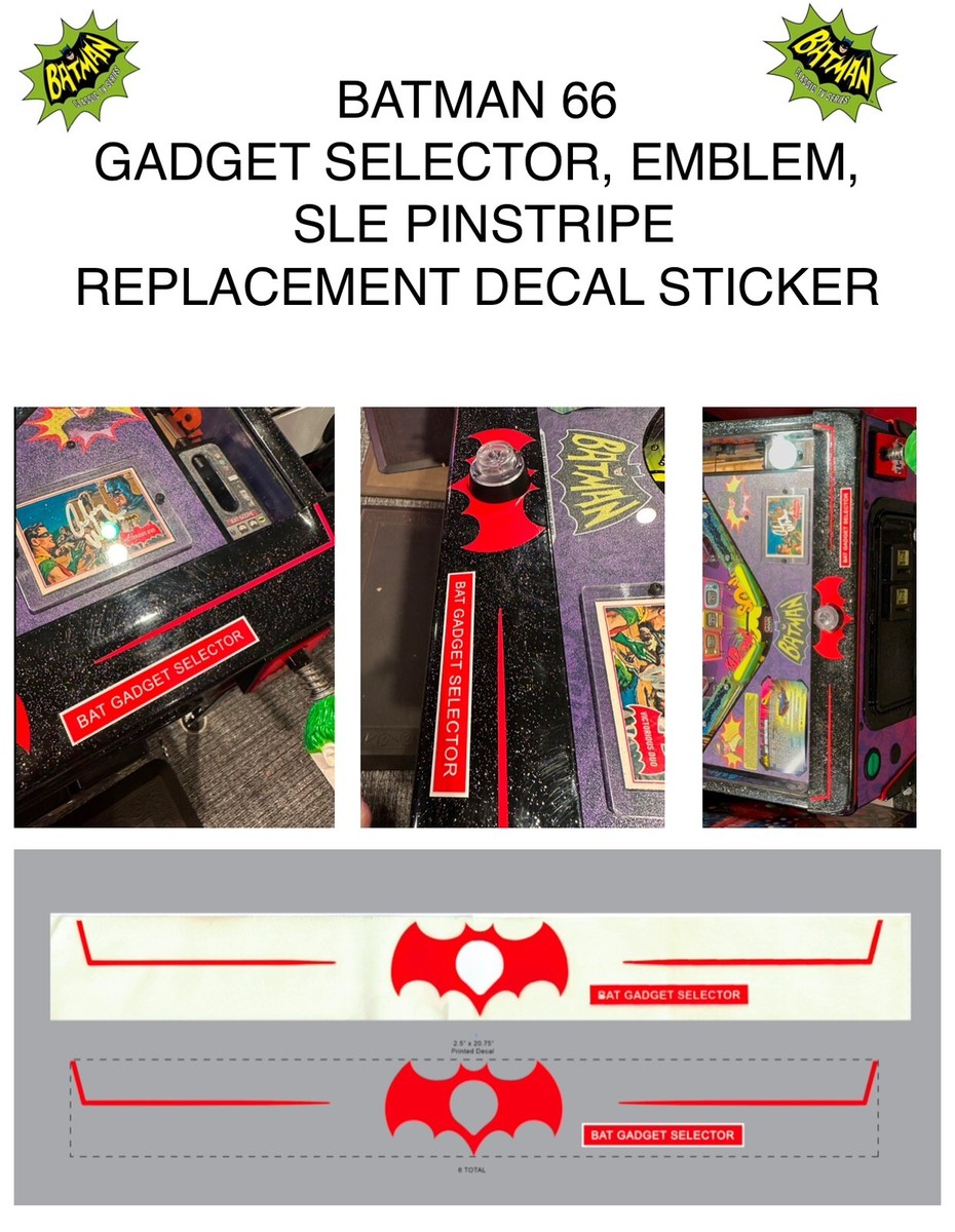 バットマン メダル BATMAN 66 PINBALL REPLACEMENT GADGET SELECTOR, EMBLEM, SLE