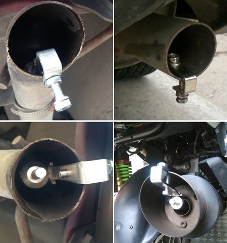 Silver M Turbo Sound Whistle, Dump Simulator Tailpipe Muffler Exhaust Pipe Tips - Foto 8 di 9