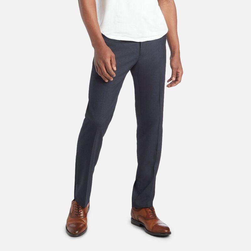 Kenneth Cole Mens Slim fit Dress Pants 38 / 29 Navy Blue Solid Stretch