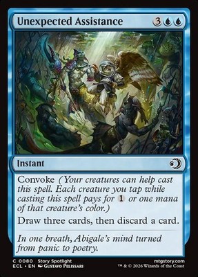 MTG Lorwyn Eclipsed C Unexpected Assistance #0080 PLAYSET 4X X4