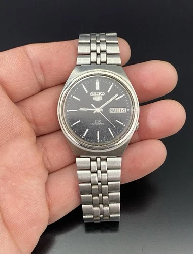 Seiko 5 DX VTG 7009-3030 Automatic Stainless Steel 35mm Case Black Dial Watch