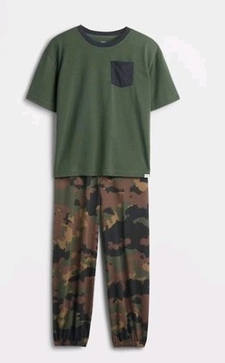Gap Boy's Long Sleeve Pajama 2 Piece Set. Short Sleeves Size 14. Camo