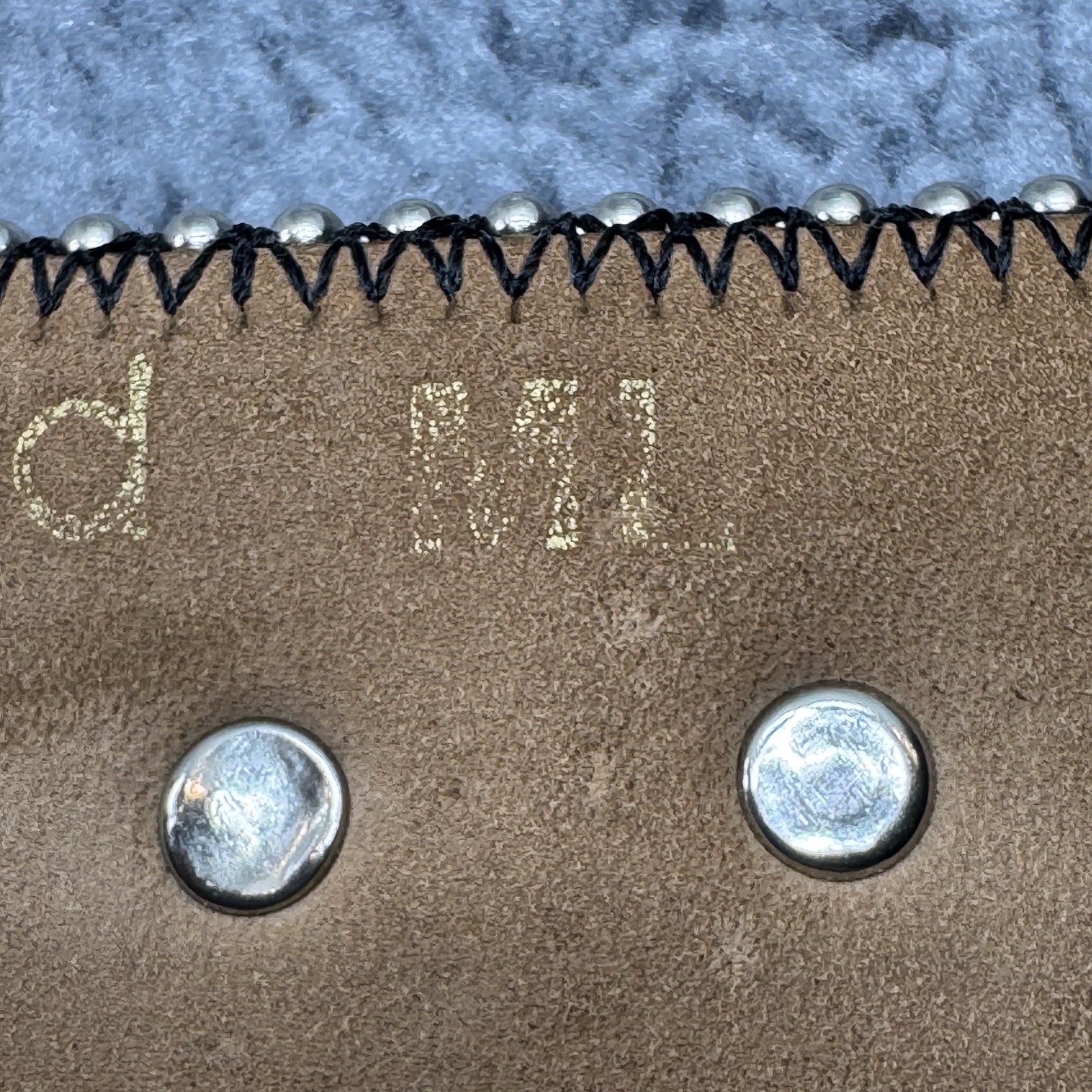 Vtg Leather Streets Ahead Viper Belt Black Italian Rockabilly Silver Snake  M/L