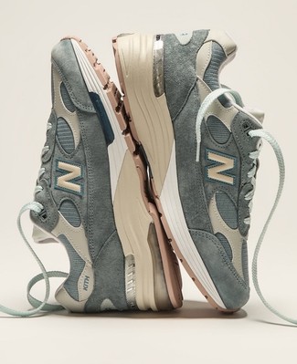 【中古】KITH / New Balance 992 Size 10 New Balance 992 Made in USA - White / Silver Metalic – Kith
