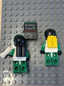 LEGO Town City SPACE POLICE Minifigure sp038 Officer Chief sp037 Vintage Minifig