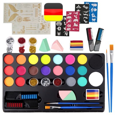 Kinderschminken Halloween Schminke Set 20 Farben Face Paint Make Up Kinder DHL