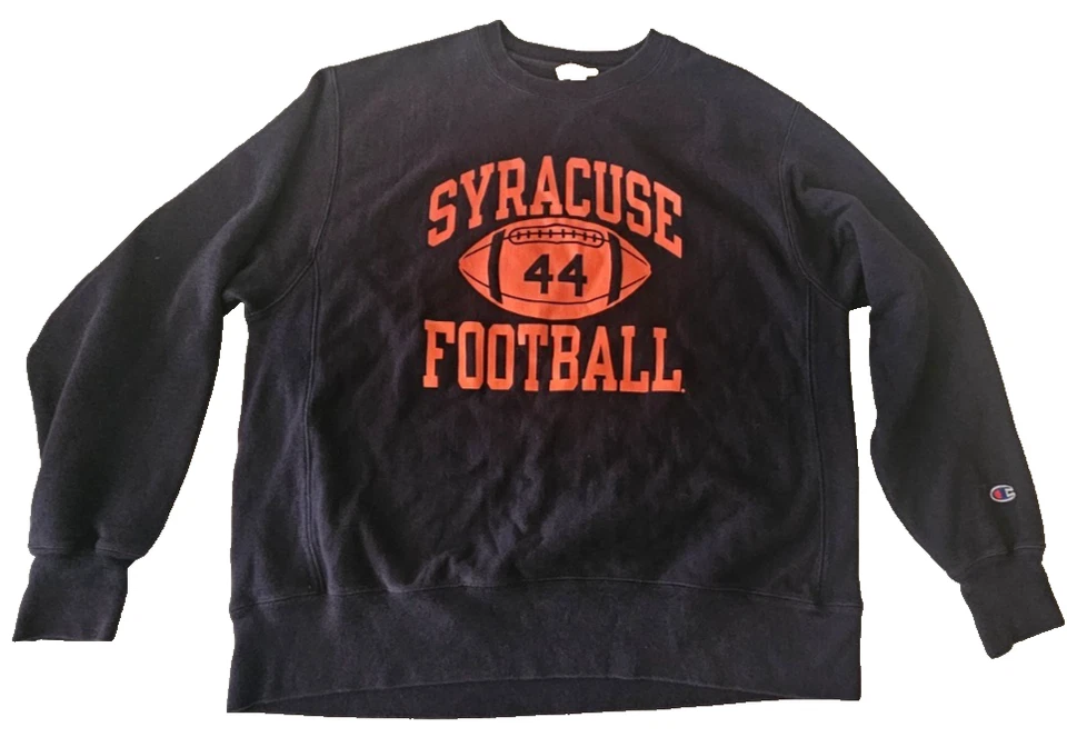 Syracuse University Colosseum Sweatshirt Navy with red Log Long Sleeve Size XL - Image 2 of 4