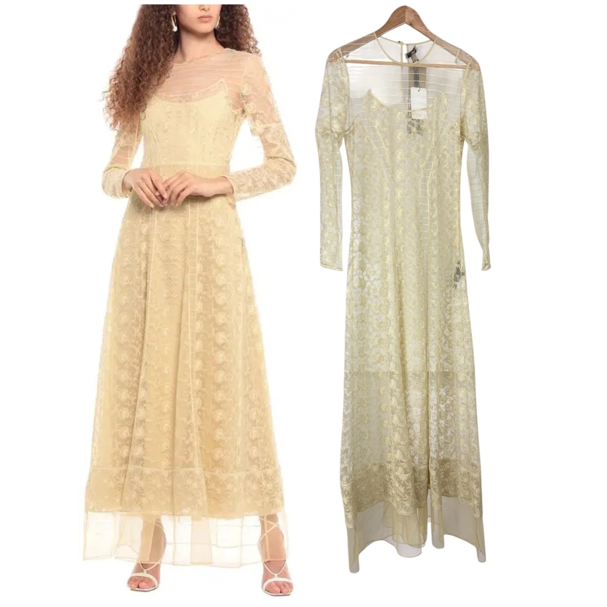 chinese dress ladies Vesperine Lace Maxi Dress Cocoa Brown