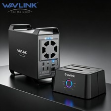 WAVLINK 3.5"/2.5'' HDD/SSD Hard Drive Dock SATA Dual Bay Enclosure RAID Option