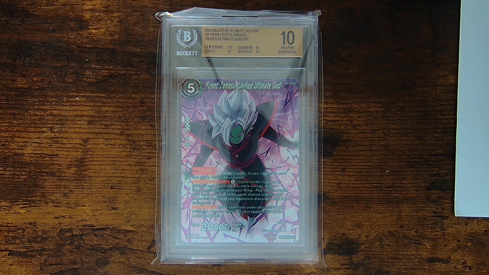 Dragon Ball Super Masters Ultimate Advent Fused Zamasu Unified SPR BT26 PSA 10
