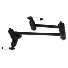 Kingston Brass KS310.PL Restoration 3.8 GPM Wall Mounted Double - Black