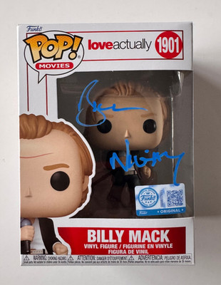 Signed BILL NIGHY Love Actually Billy Mack Funko 1901 -PROOF/COA-NOT Window Swap
