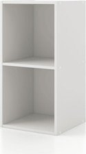 Homes Inside Out Apexa 2-Cube Storage Organizer Shelves Stackable Wood Bookcase
