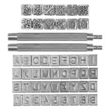 50 Pieces Letters and Numbers Stamp Set 6Mm Alphabet Leather Punch Stamps8393