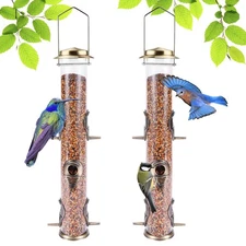 2PK Metal Wild Bird Feeder Squirrel Proof Bird Feeders for outside Hanging 6