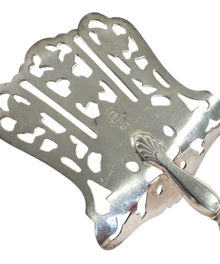 Jordan Sheffield Silverplate Asparagus Server Kings Pattern c. 1920 - Image 4 of 4