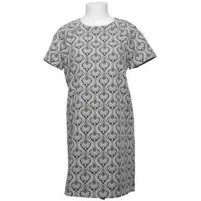 Zara Basic, Kleid, Größe: L, Blau/Weiß, Baumwolle/Elasthan/Polyester #Ms2