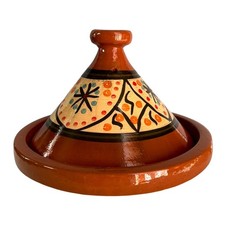 Tajine XL 35 cm in Terracotta Dipinta a Mano – Pentola Tradizionale Marocchina