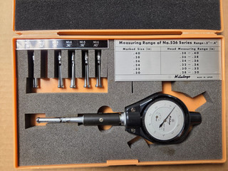511 Mitutoyo 526 10 split bore gage .28 .4"dial test Indicator .0001