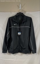 Nike Women's Team Woven Track Jacket Black Dri-Fit Full Zip NWT Size M