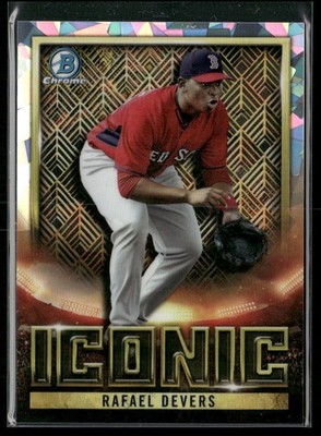 2023 Bowman Chrome #BI-10 Rafael Devers Bowman Iconic Atomic Refractor 36/150 RC