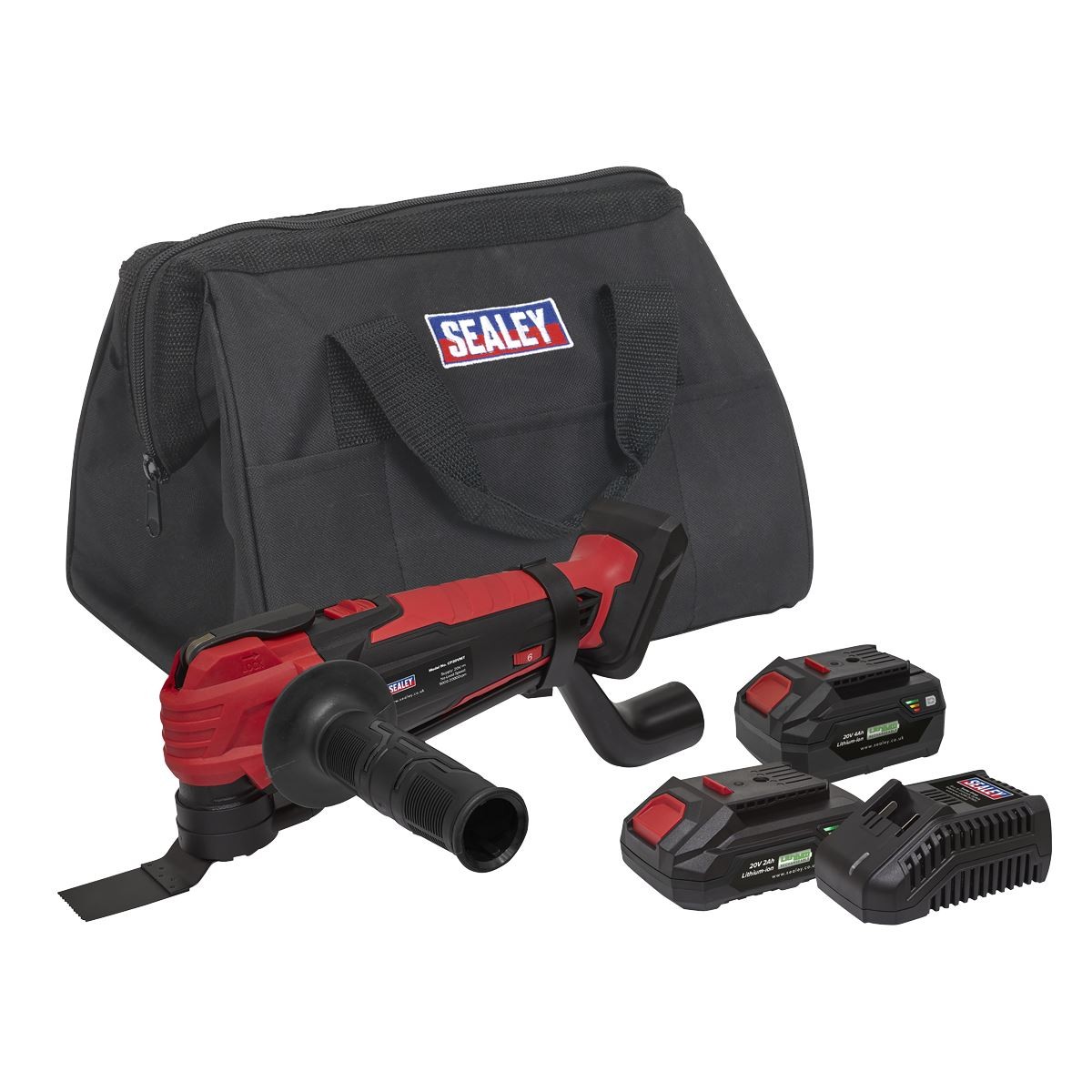 Sealey Cordless Oscillating Multi-Tool Kit 20V SV20 Series - 2 Batteries CP20VMT