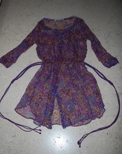 ZARA  schöne  Sommer Seide Bluse mit Gürtel gr.  36 S-M