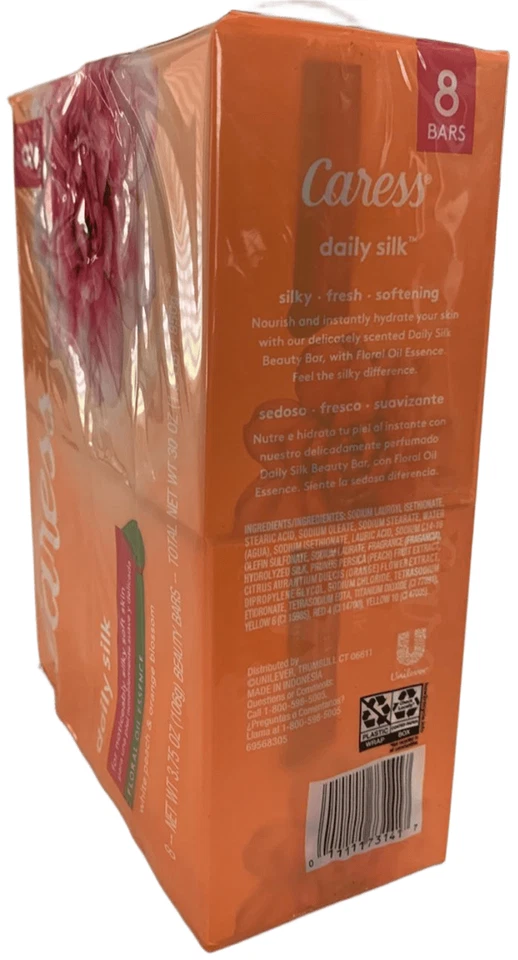 Ласка 8 шт. ежедневный шелковый батончик мыло белый персик и оранжевый цветок цветочная масляная эссенция - Изображение 2 из 4