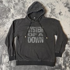 System Of A Down Faded Black Long Sleeve Pullover Hoodie Size X-Large