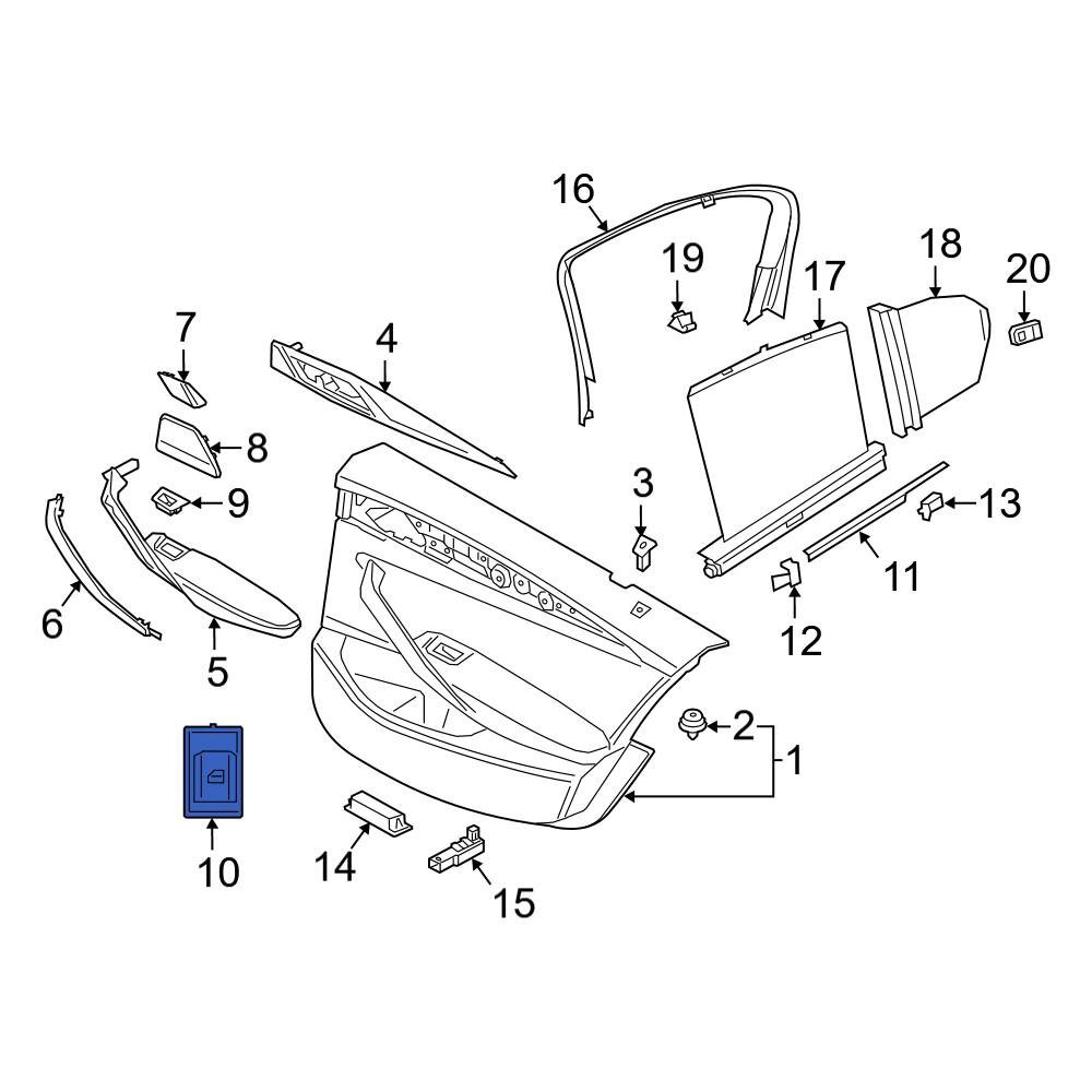 BMW i8 2014-2020 Front Right Window switch