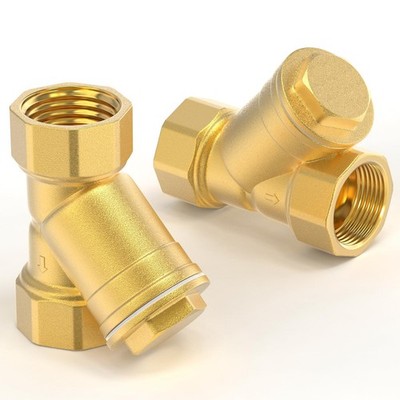 Brass Y Strainer Mesh Filter Valve 1/2 Inch Female Water Oil Separation 1 PCS
