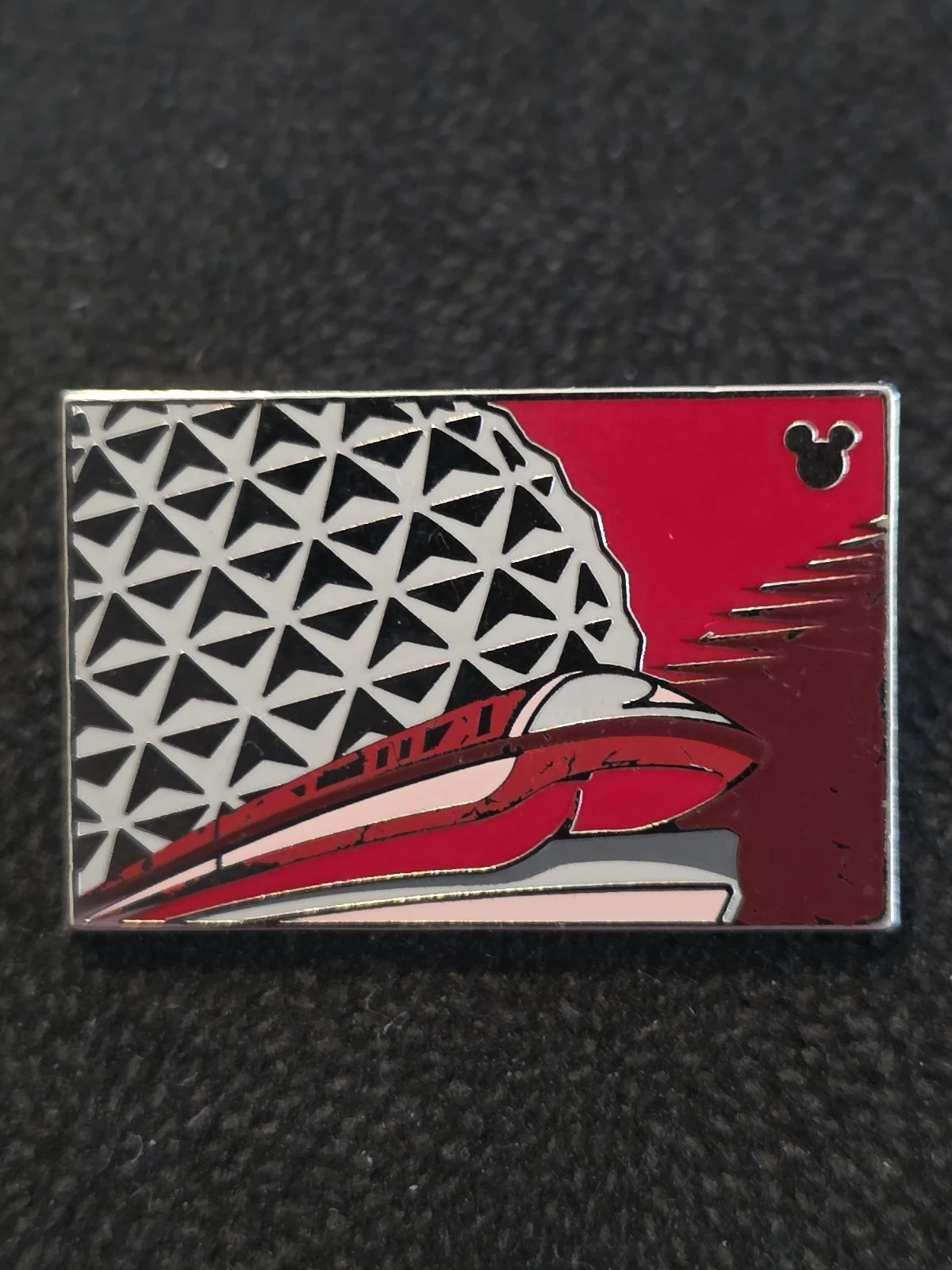Monorail Spaceship Earth Stylized Attractions Hidden Mickey 2019 Disney Pin (E)