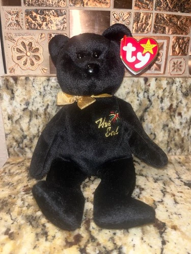 TY Beanie Baby "The End" Bear with Tag Errors 1999 Retired Errors Vintage Tags